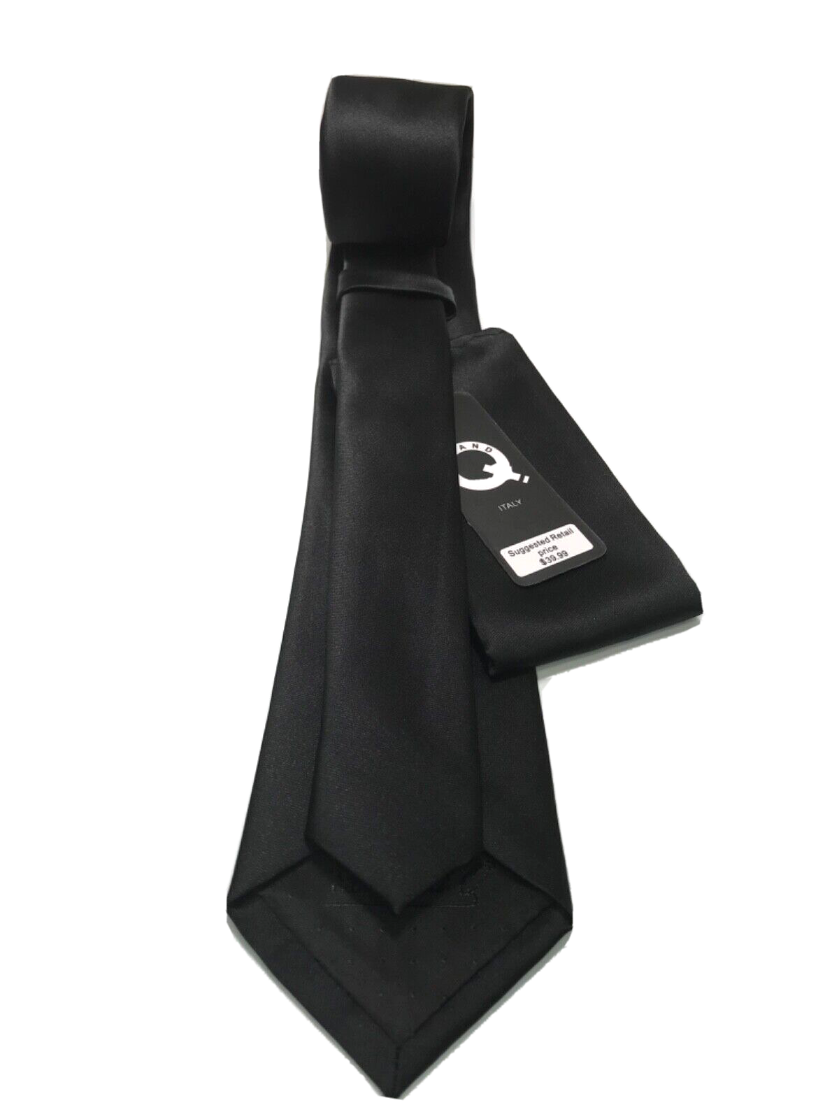 Brand Q Skinny 2.75” Microfiber Tie Necktie & Pocket Square Solid